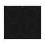 Pliidiplaat Electrolux, 4 x induktsioon, 60 cm, matt must