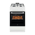 Gaasipliit Electrolux, 4 x gaas, elektriahi, aurufunktsioon, 50 cm, valge