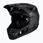 LEATT MTB Enduro 4.0 V23 bicycle helmet with removable chin bar, size L, black