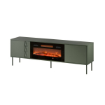 Cama RTV cabinet EF + fireplace black TRESSE 180x40x54.5 matte green