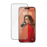 Kaitseklaas Apple iPhone 15 Pro, musta &auml;&auml;rega, Ultra-Wide Fit, PanzerGlass