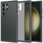 Kaitse&uuml;mbris Ultra Hybrid, Samsung Galaxy S23 Ultra, l&auml;bipaistev tumerohelise &auml;&auml;rega, Spigen