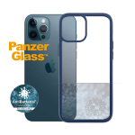 Kaitse&uuml;mbris ClearCase, Apple iPhone 12 Pro Max, klaasist tagak&uuml;ljega, sinine / l&auml;bipaistev, PanzerGlass