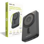 Akupank juhtmevaba laadimisega + USB-C pesaga, 10.000 mAh, 20W, must, Qi2/MagSafe &uuml;hilduv, PB9, Mobile Origin