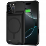 Kaitse&uuml;mbris akupangaga PowerCase MagSafe, Apple iPhone 16 Pro, must, 7000 mAh, Tech-Protect