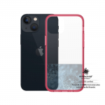 Kaitse&uuml;mbris ClearCaseColor, Apple iPhone 13 mini, klaasist tagak&uuml;ljega, punane / l&auml;bipaistev, PanzerGlass