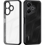 Kaitse&uuml;mbris Aimo, Xiaomi Redmi 13 / Redmi 13 5G / Poco M6 4G, l&auml;bipaistev musta &auml;&auml;rega, Dux Ducis