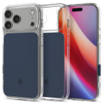 Kaitse&uuml;mbris Ultra Hybrid T (MagFit), Apple iPhone 17 Pro, tumesinine / l&auml;bipaistev, MagSafe &uuml;hilduv, kaamera nupuga, Spigen