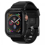 Kaitse&uuml;mbris kellarihmaga Rugged Armor Pro, Apple Watch Series 9 / 8 / 7 / SE (2022) / SE / 6 / 5 / 4 (45mm / 44mm), must, Spigen