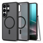 Kaitse&uuml;mbris Ultra Hybrid (MagFit), Samsung Galaxy S26 Ultra, matt l&auml;bipaistev musta &auml;&auml;rega, Qi2/MagSafe &uuml;hilduv, Spigen