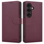 Kaaned Wallet, Samsung Galaxy S26 FE, tumepunane, Tech-Protect