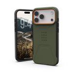 Kaitse&uuml;mbris Civilian, Apple iPhone 17 Pro Max, militaarroheline/oranž, MagSafe &uuml;hilduv, Urban Armor Gear (UAG)