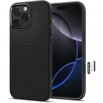 Kaitse&uuml;mbris Liquid Air T (MagFit + Camera Control), Apple iPhone 16 Pro Max, must, MagSafe, kaamera nupuga, Spigen