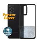 Kaitse&uuml;mbris ClearCase, Samsung Galaxy A72, klaasist tagak&uuml;ljega, l&auml;bipaistev musta &auml;&auml;rega, PanzerGlass
