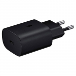 Toalaadija adapter USB-C juhtmele, 25W, Super Fast Charging kiirlaadimine, must, Samsung