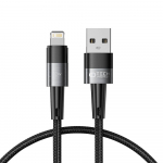 USB-kaabel Apple iPhone Lightning otsikuga, 25cm, 12W/2.4A, tumehall, Tech-Protect