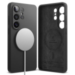 Kaitse&uuml;mbris Silicone Magnetic, Samsung Galaxy S26 Ultra, must, Qi2/MagSafe &uuml;hilduv, Ringke