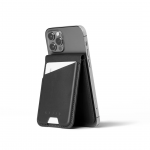 Kaarditasku tugijalaga Apple MagSafe magnetkinnitusega, must, naturaalsest nahast, Mujjo