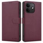Kaaned Wallet, Xiaomi Redmi Note 17 Pro 5G, tumepunane, Tech-Protect