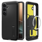 Kaitse&uuml;mbris Tough Armor (MagFit), Samsung Galaxy S26+, must, tugijalaga, Qi2/MagSafe toega, Spigen