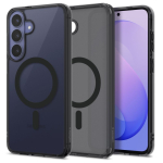 &Uuml;mbris Ultra Hybrid (MagFit), Samsung Galaxy S26 FE, matt l&auml;bipaistev musta &auml;&auml;re ja Qi2/MagSafe ringiga, Spigen