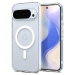 Kaitse&uuml;mbris Ultra Hybrid (MagFit), Google Pixel 10 Pro / Pixel 10, l&auml;bipaistev valge ringiga, Qi2/MagSafe &uuml;hilduv, Spigen