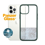 Kaitse&uuml;mbris ClearCase, Apple iPhone 12 Pro Max, klaasist tagak&uuml;ljega, tumeroheline / l&auml;bipaistev, PanzerGlass