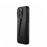 Kaitse&uuml;mbris kaarditaskuga Apple iPhone 16 Pro Max, must, MagSafe, naturaalsest nahast, Mujjo