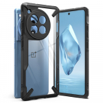 Kaitse&uuml;mbris Fusion X, OnePlus 12R, l&auml;bipaistev musta &auml;&auml;rega, Ringke