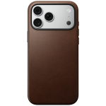 &Uuml;mbris Modern Leather, Apple iPhone 18 Pro Max / iPhone 17 Pro Max, pruun, naturaalsest nahast, MagSafe &uuml;hilduv, Nomad