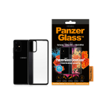 Kaitse&uuml;mbris ClearCase, Samsung Galaxy S20+, klaasist tagak&uuml;ljega, l&auml;bipaistev musta &auml;&auml;rega, PanzerGlass