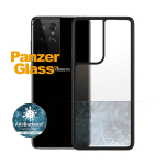 Kaitse&uuml;mbris ClearCase, Samsung Galaxy S21 Ultra 5G, klaasist tagak&uuml;ljega, l&auml;bipaistev musta &auml;&auml;rega, PanzerGlass