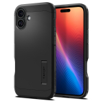 Kaitse&uuml;mbris Tough Armor AI (MagFit), Apple iPhone 16, must, tugijalaga, MagSafe, Spigen