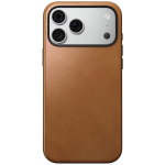 &Uuml;mbris Modern Leather, Apple iPhone 18 Pro Max / iPhone 17 Pro Max, helepruun, naturaalsest nahast, MagSafe &uuml;hilduv, Nomad