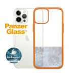 Kaitse&uuml;mbris ClearCase, Apple iPhone 12 Pro Max, klaasist tagak&uuml;ljega, oranž / l&auml;bipaistev, PanzerGlass