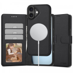 Kaitse&uuml;mbris kaanega Wallet MagSafe, Apple iPhone 17, must, Tech-Protect