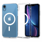 Kaitse&uuml;mbris Magmat MagSafe, Apple iPhone XR, l&auml;bipaistev valge MagSafe ringiga, Tech-Protect