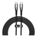 USB-kaabel USB-C otsik <-> USB-C otsik, 2m, 100W, must, vastupidav, Baseus
