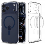 &Uuml;mbris Ultra Hybrid (MagFit), Apple iPhone 17 Pro, l&auml;bipaistev tumesinise MagSafe ringiga, Spigen