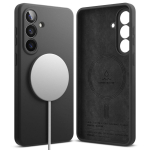 Kaitse&uuml;mbris Silicone Magnetic, Samsung Galaxy S26+, must, Qi2/MagSafe &uuml;hilduv, Ringke