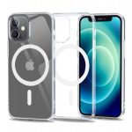&Uuml;mbris FlexAir Hybrid MagSafe, Apple iPhone 12 mini, l&auml;bipaistev valge MagSafe ringiga, Tech-Protect