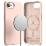 Kaitse&uuml;mbris Silicone Magnetic, Apple iPhone 16e, heleroosa, MagSafe magnetiga, Ringke