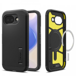Kaitse&uuml;mbris Tough Armor (MagFit), Google Pixel 10a, must, tugijalaga, Qi2/MagSafe &uuml;hilduv, Spigen