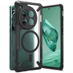 Kaitse&uuml;mbris Fusion X Magnetic, OnePlus 12, matt l&auml;bipaistev musta &auml;&auml;rega, MagSafe magnetiga, Ringke