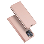 Kaitse&uuml;mbris kaanega Skin Pro, Apple iPhone 15, roosakuldne, Dux Ducis