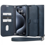 Kaitse&uuml;mbris kaanega Wallet S Pro, Apple iPhone 15 Pro, tumesinine, Spigen