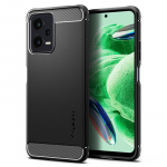 Kaitse&uuml;mbris Rugged Armor, Xiaomi Redmi Note 12 5G / Poco X5, must, Spigen