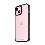 Kaitse&uuml;mbris ClearCase D3O, Apple iPhone 15, l&auml;bipaistev musta &auml;&auml;rega, klaasist tagak&uuml;ljega, PanzerGlass