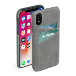 Kaitse&uuml;mbris kahe kaarditaskuga Sunne, Apple iPhone XR, naturaalsest nahast, hall, Krusell