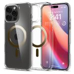 Kaitse&uuml;mbris Ultra Hybrid (MagFit), Apple iPhone 16 Pro Max, l&auml;bipaistev kuldse MagSafe ringiga, Spigen